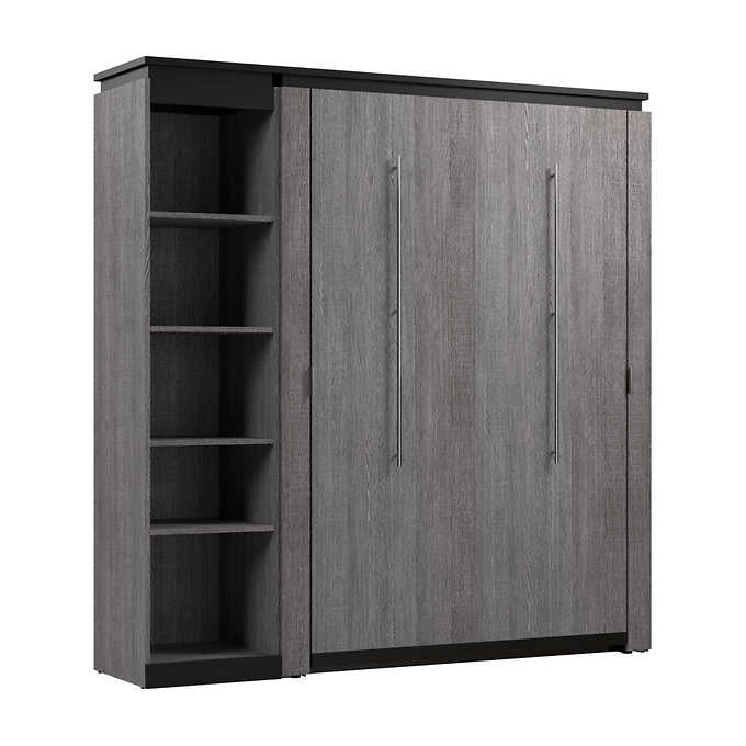 Bestar Orion 2-piece Double Wall Bed with Storage Shelf