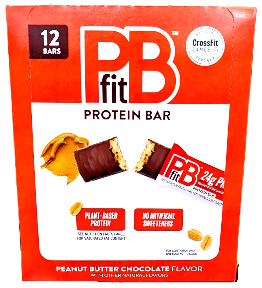 PBfit Protein Bar Peanut Butter Chocolate 12 x 2.47 Oz EXP 08/2026